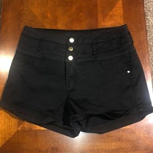 Charlotte Russe black high waisted jean shorts